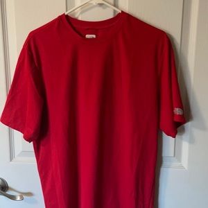 Never worn, red athletic tee